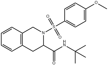 N-(TERT-BUTYL)-2-[(4-METHOXYPHENYL)SULFONYL]-1,2,3,4-TETRAHYDRO-3-ISOQUINOLINECARBOXAMIDE Struktur