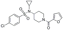 4-[[(4-CHLOROPHENYL)SULPHONYL]CYCLOPROPYLAMINO]-1-[(2-FURYL)CARBONYL]PIPERIDINE Struktur