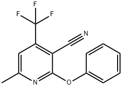 6-METHYL-2-PHENOXY-4-(TRIFLUOROMETHYL)NICOTINONITRILE Struktur