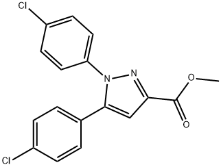 METHYL 1,5-BIS(4-CHLOROPHENYL)-1H-PYRAZOLE-3-CARBOXYLATE Structure