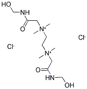 N,N'-BIS(2-[(HYDROXYMETHYL)AMINO]-2-OXOETHYL)-N,N,N',N'-TETRAMETHYLETHANE-1,2-DIAMINIUM DICHLORIDE Struktur