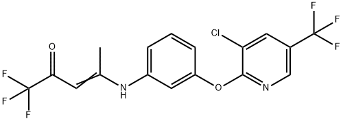 4-(3-([3-CHLORO-5-(TRIFLUOROMETHYL)-2-PYRIDINYL]OXY)ANILINO)-1,1,1-TRIFLUORO-3-PENTEN-2-ONE Struktur