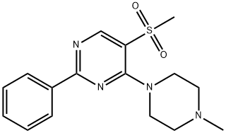 4-(4-METHYLPIPERAZINO)-5-(METHYLSULFONYL)-2-PHENYLPYRIMIDINE Struktur