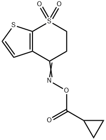 4-([(CYCLOPROPYLCARBONYL)OXY]IMINO)-3,4-DIHYDRO-1LAMBDA6-THIENO[2,3-B]THIOPYRAN-1,1(2H)-DIONE Struktur