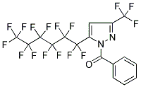 1-BENZOYL-5(3)-(PERFLUOROHEXYL)-3(5)-(TRIFLUOROMETHYL)PYRAZOLE Struktur