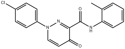 1-(4-CHLOROPHENYL)-N-(2-METHYLPHENYL)-4-OXO-1,4-DIHYDRO-3-PYRIDAZINECARBOXAMIDE Struktur