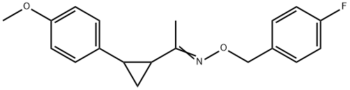 1-[2-(4-METHOXYPHENYL)CYCLOPROPYL]-1-ETHANONE O-(4-FLUOROBENZYL)OXIME Struktur