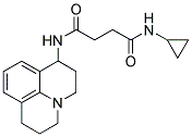 N-CYCLOPROPYL-4-OXO-4-[(2,3,6,7-TETRAHYDRO-(1H,5H)-BENZO[IJ]QUINOLIZIN-3-YL)AMINO]BUTANAMIDE Struktur