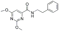 2,6-DIMETHOXY-N-(2-PHENYLETHYL)PYRIMIDINE-4-CARBOXAMIDE Struktur