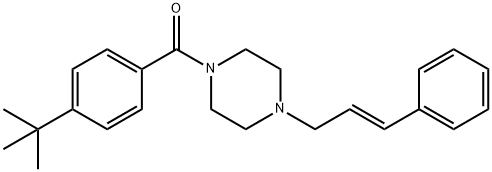 4-(TERT-BUTYL)PHENYL 4-(3-PHENYLPROP-2-ENYL)PIPERAZINYL KETONE Struktur