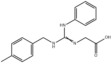 2-([[(4-METHYLBENZYL)AMINO](PHENYLIMINO)METHYL]AMINO)ACETIC ACID Struktur