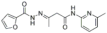 (3E)-3-(2-FUROYLHYDRAZONO)-N-(6-METHYLPYRIDIN-2-YL)BUTANAMIDE Struktur