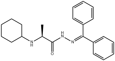 2-(CYCLOHEXYLAMINO)-N'-(DIPHENYLMETHYLENE)PROPANOHYDRAZIDE Struktur