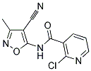 2-CHLORO-N-(4-CYANO-3-METHYL-5-ISOXAZOLYL)NICOTINAMIDE Struktur