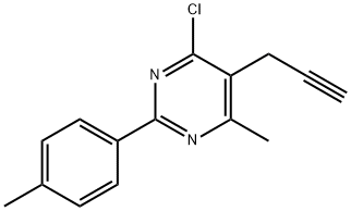 4-CHLORO-6-METHYL-2-(4-METHYLPHENYL)-5-(2-PROPYNYL)PYRIMIDINE Struktur