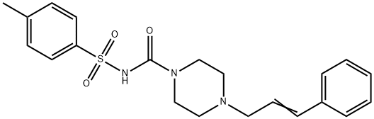 N-((4-METHYLPHENYL)SULFONYL)(4-(3-PHENYLPROP-2-ENYL)PIPERAZINYL)FORMAMIDE Struktur