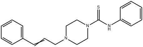 (PHENYLAMINO)(4-(3-PHENYLPROP-2-ENYL)PIPERAZINYL)METHANE-1-THIONE Struktur