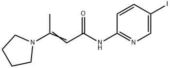 N-(5-IODO-2-PYRIDINYL)-3-(1-PYRROLIDINYL)-2-BUTENAMIDE Struktur