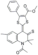 (Z)-METHYL 2-(1-ACETYL-2,2,6-TRIMETHYL-3-THIOXO-2,3-DIHYDROQUINOLIN-4(1H)-YLIDENE)-5-PHENYL-1,3-DITHIOLE-4-CARBOXYLATE Struktur