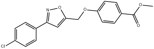 METHYL 4-([3-(4-CHLOROPHENYL)-5-ISOXAZOLYL]METHOXY)BENZENECARBOXYLATE Struktur