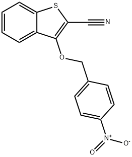 3-[(4-NITROBENZYL)OXY]-1-BENZOTHIOPHENE-2-CARBONITRILE Struktur