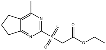 ETHYL 2-[(4-METHYL-6,7-DIHYDRO-5H-CYCLOPENTA[D]PYRIMIDIN-2-YL)SULFONYL]ACETATE Struktur