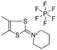 1-(4,5-DIMETHYL-1,3-DITHIOL-2-YLIDENE)PIPERIDINIUM HEXAFLUOROPHOSPHATE Struktur