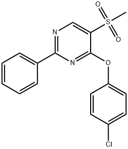 4-(4-CHLOROPHENOXY)-2-PHENYL-5-PYRIMIDINYL METHYL SULFONE Struktur