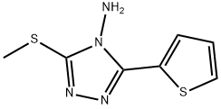 3-METHYLSULFANYL-5-THIOPHEN-2-YL-[1,2,4]TRIAZOL-4-YLAMINE Struktur