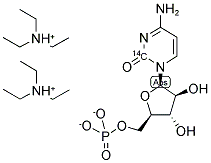 CYTOSINE-BETA-D-ARABINOFURANOSIDE 5'-MONOPHOSPHATE, DITRIETHYLAMMONIUM SALT, [2-14C]- Struktur