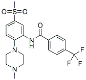 N-[[2-(4-METHYLPIPERAZINO)-5-(METHYLSULPHONYL)]PHENYL]-4-(TRIFLUOROMETHYL)BENZAMIDE Struktur