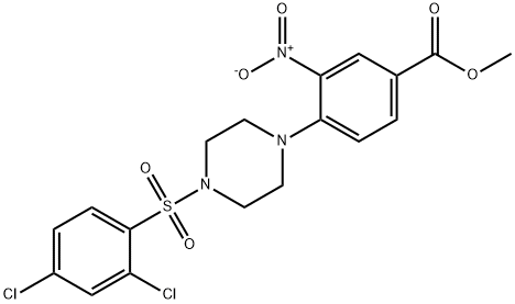 METHYL 4-(4-[(2,4-DICHLOROPHENYL)SULFONYL]PIPERAZINO)-3-NITROBENZENECARBOXYLATE Struktur