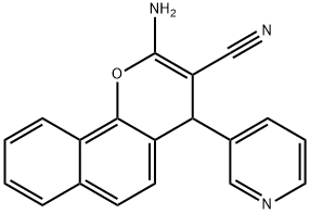 2-AMINO-4-(3-PYRIDINYL)-4H-BENZO[H]CHROMENE-3-CARBONITRILE Struktur