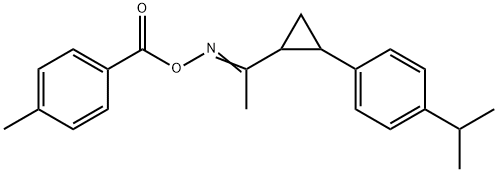 1-ISOPROPYL-4-(2-([(4-METHYLBENZOYL)OXY]ETHANIMIDOYL)CYCLOPROPYL)BENZENE Struktur