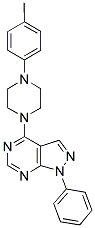 4-[4-(4-METHYLPHENYL)PIPERAZIN-1-YL]-1-PHENYL-1H-PYRAZOLO[3,4-D]PYRIMIDINE Struktur