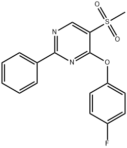 4-(4-FLUOROPHENOXY)-2-PHENYL-5-PYRIMIDINYL METHYL SULFONE Struktur