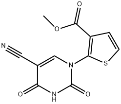 METHYL 2-[5-CYANO-2,4-DIOXO-3,4-DIHYDRO-1(2H)-PYRIMIDINYL]-3-THIOPHENECARBOXYLATE Struktur