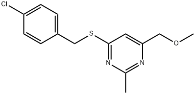 (6-[(4-CHLOROBENZYL)SULFANYL]-2-METHYL-4-PYRIMIDINYL)METHYL METHYL ETHER Struktur