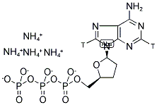 2',3'-DIDEOXYADENOSINE 5'-TRIPHOSPHATE, TETRAAMMONIUM SALT, [2,8-3H]- Struktur