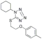 1-CYCLOHEXYL-5-([2-(4-METHYLPHENOXY)ETHYL]THIO)-1H-TETRAZOLE Struktur