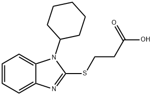 3-(1-CYCLOHEXYL-1 H-BENZOIMIDAZOL-2-YLSULFANYL)-PROPIONIC ACID Struktur