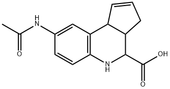 8-ACETYLAMINO-3A,4,5,9B-TETRAHYDRO-3 H-CYCLOPENTA[ C ]QUINOLINE-4-CARBOXYLIC ACID Struktur