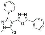 2-(5-CHLORO-1-METHYL-3-PHENYL-1H-PYRAZOL-4-YL)-5-PHENYL-1,3,4-OXADIAZOLE Struktur