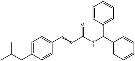 N-BENZHYDRYL-3-(4-ISOBUTYLPHENYL)ACRYLAMIDE Struktur