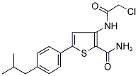 3-[(2-CHLOROACETYL)AMINO]-5-(4-ISOBUTYLPHENYL)THIOPHENE-2-CARBOXAMIDE Struktur