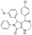 (Z)-5-(4-CHLOROPHENYL)-6-(3-METHOXYPHENYL)-7-PHENYL-2,3,6,7-TETRAHYDROPYRROLO[3,4-E][1,4]DIAZEPIN-8(1H)-ONE Struktur