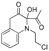 2-ACETYL-1-(2-CHLOROETHYL)-2-HYDROXY-1,4-DIHYDRO-3(2H)-QUINOLINONE Struktur