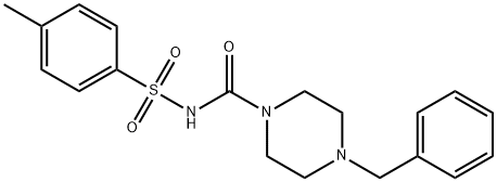 N-((4-METHYLPHENYL)SULFONYL)(4-BENZYLPIPERAZINYL)FORMAMIDE Struktur