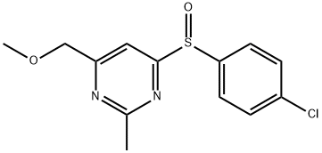 4-CHLOROPHENYL 6-(METHOXYMETHYL)-2-METHYL-4-PYRIMIDINYL SULFOXIDE Struktur