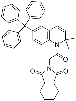 2-(2-OXO-2-(2,2,4-TRIMETHYL-6-TRITYLQUINOLIN-1(2H)-YL)ETHYL)-HEXAHYDRO-2H-ISOINDOLE-1,3-DIONE Struktur